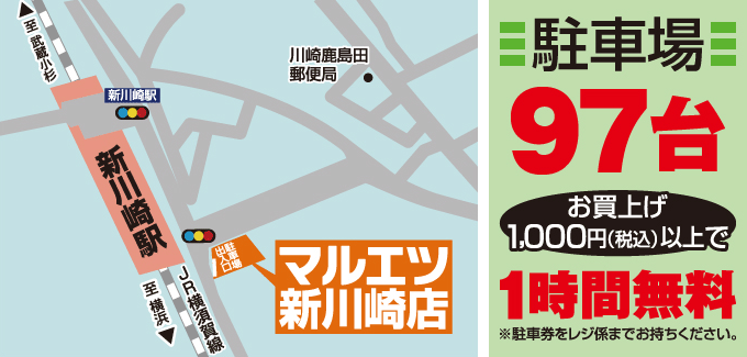 マルエツ新川崎店詳細地図