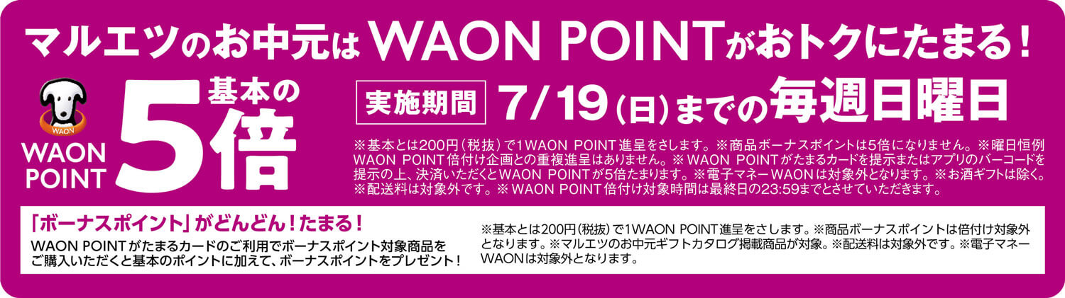 WAON POINT 基本の5倍