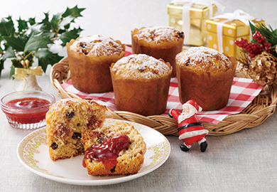 いちごのパネトーネ風マフィン