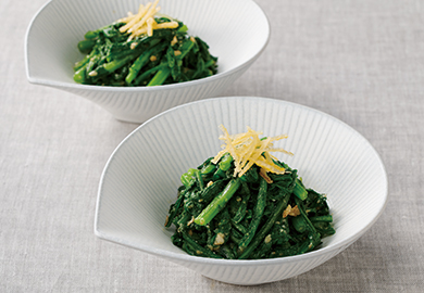 春菊のゆずみそ和え