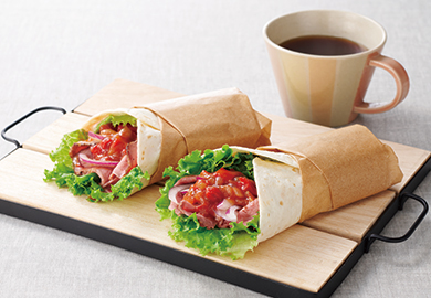 ローストビーフのラップサンド