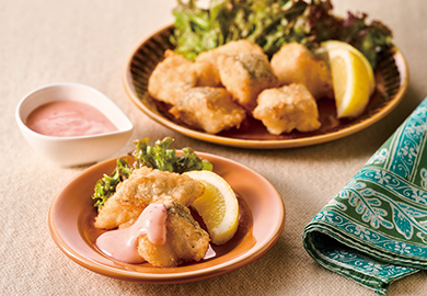 たらの唐揚げ ヨーグルトチリソース