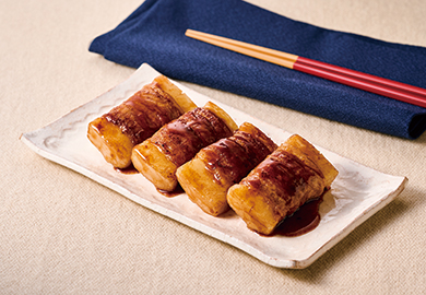 切り餅の肉巻き