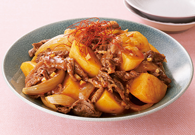 韓国風レンジ肉じゃが