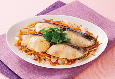 さわらの中華風香味蒸し