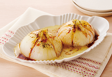 新たまねぎのまるごとレンジ蒸し