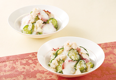 たこときゅうりのかに中華和え